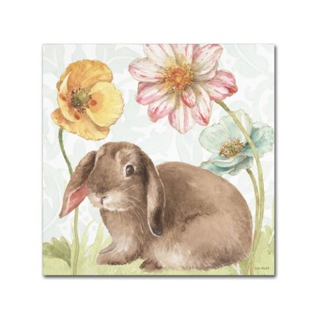 TRADEMARK FINE ART Lisa Audit 'Spring Softies Bunnies III' Canvas Art, 14x14 WAP00649-C1414GG